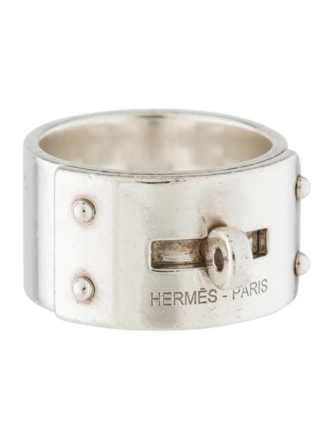hermes kelly ring silver